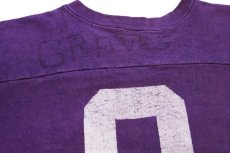 画像6: 70s USA製 Championチャンピオン Minnesota VIKINGS 9 ナンバリング コットン フットボールTシャツ 紫 M (6)