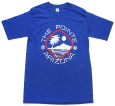 画像2: 80s USA製 THE POINTE ARIZONA ひび割れプリント Tシャツ 青 (2)