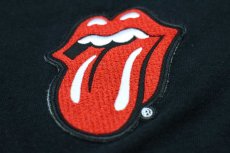 画像4: The Rolling Stones ローリングストーンズ リップ&タン パッチ付き コットン バンドTシャツ 黒 XL (4)