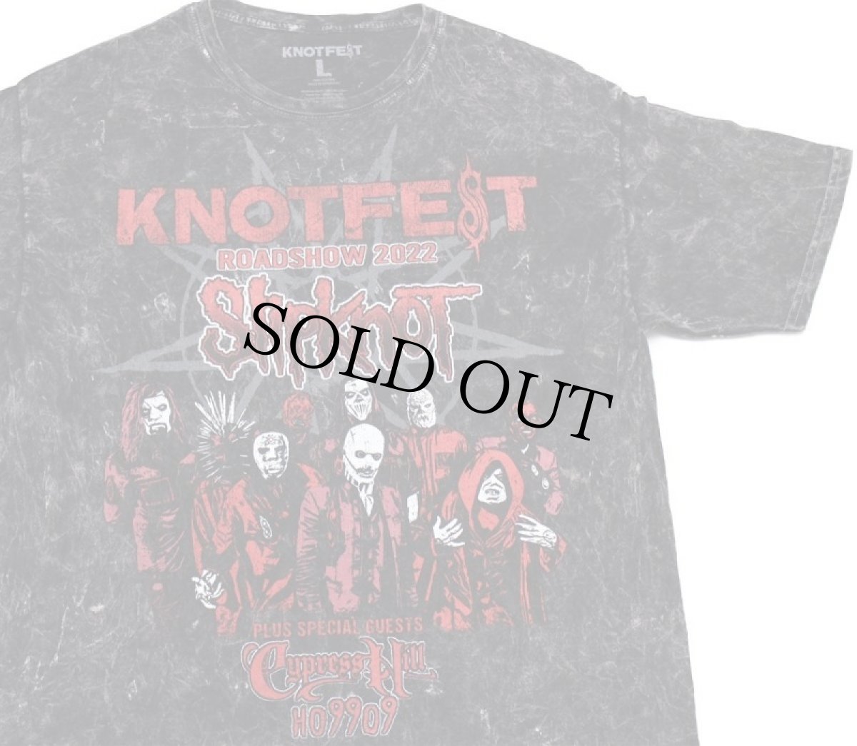 画像1: KNOTFEST ROADSHOW 2022 Slipknot Cypress Hill Ho99o9 コットン バンドTシャツ 黒 L (1)