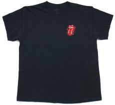 画像2: The Rolling Stones ローリングストーンズ リップ&タン パッチ付き コットン バンドTシャツ 黒 XL (2)