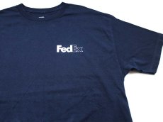 画像1: メキシコ製 FedExフェデックス ロゴ コットンTシャツ 紺 XL (1)