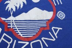 画像6: 80s USA製 THE POINTE ARIZONA ひび割れプリント Tシャツ 青 (6)