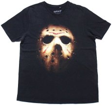 画像2: FRIDAY THE 13TH 13日の金曜日 ジェイソン コットンTシャツ 黒 (2)