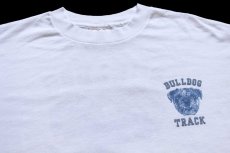 画像3: 80s USA製 BULLDOG TRACK ブルドッグ マスコット 長袖Tシャツ 白 XL (3)