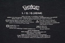 画像4: Nintendo POKEMON ポケモン PIKACHU ピカチュウ コットンTシャツ 黒 L (4)