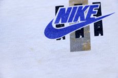 画像6: 90s USA製 NIKEナイキ アート 両面プリント コットン 長袖Tシャツ 白 L (6)