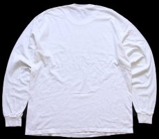 画像2: 00s PROPERTY OF EALY XXL 三段中抜きプリント コットン 長袖Tシャツ 白 XL (2)