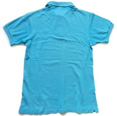 画像2: 70s フランス製 CHEMISE LACOSTE ラコステ ワンポイント コットン 鹿の子 ポロシャツ 水色 3★188 (2)