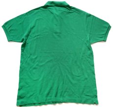 画像2: 70s フランス製 CHEMISE LACOSTE ラコステ ワンポイント コットン 鹿の子 ポロシャツ 緑 7★189 (2)