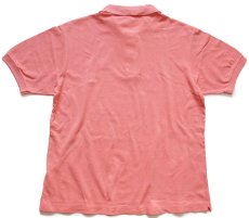 画像2: 70s フランス製 CHEMISE LACOSTE ラコステ ワンポイント コットン 鹿の子 ポロシャツ ピンク 5★183 (2)