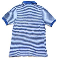 画像2: 70s フランス製 CHEMISE LACOSTE ラコステ ボーダー コットン 鹿の子 ポロシャツ 青×白 3 (2)