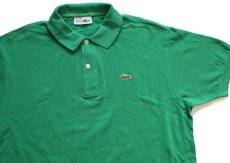 画像3: 70s フランス製 CHEMISE LACOSTE ラコステ ワンポイント コットン 鹿の子 ポロシャツ 緑 7★189 (3)