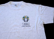 画像1: 90s USA製 CATCH THE VISION CAMP YOLIJWA クリスチャン コットンTシャツ 杢ホワイト XL (1)