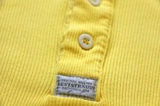 画像5: 90s Levi'sリーバイス ヘンリーネック コットン リブTシャツ 黄 L★ユーロ (5)