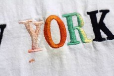 画像6: 90s USA製 NEW YORK 刺繍 コットンTシャツ 白 M (6)