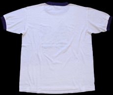 画像3: 80s U.S.NAVY ロゴ ステンシル リンガーTシャツ 白×ナス紺 (3)