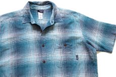 画像3: patagoniaパタゴニア A/C Shirts オンブレチェック 半袖 オーガニックコットン ガーゼシャツ LOG XL (3)