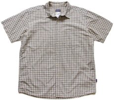 画像1: 00s patagoniaパタゴニア Pragmatist Shirt チェック 半袖 オーガニックコットンシャツ SML XL (1)