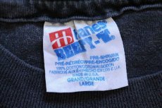 画像5: 90s USA製 Hanes DEOMI ひび割れプリント コットンTシャツ 黒 フェード L (5)