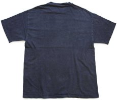 画像3: 90s USA製 Hanes DEOMI ひび割れプリント コットンTシャツ 黒 フェード L (3)
