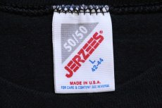 画像4: 90s USA製 JERZEES 無地 ポケットTシャツ 黒 L (4)