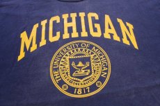 画像4: 80s USA製 RUSSELLラッセル MICHIGAN コットンTシャツ ナス紺 フェード XL (4)