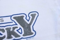 画像4: 80s USA製 WILDCATS KENTUCKY Vネック コットン フットボールTシャツ 白 L (4)