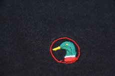 画像4: 90s Duck Head ワンポイント ロゴ刺繍 コットンTシャツ 黒 (4)