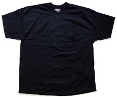 画像3: 00s SMITH'S WORKWEAR 無地 コットン ポケットTシャツ 黒 2XL★特大 (3)