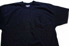 画像2: 00s SMITH'S WORKWEAR 無地 コットン ポケットTシャツ 黒 2XL★特大 (2)