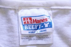 画像4: 90s Hanes 無地 コットンTシャツ 白 L (4)