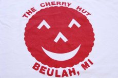 画像4: 00s THE CHERRY HUT BEULAH,MI コットン リンガーTシャツ 白×赤 L (4)