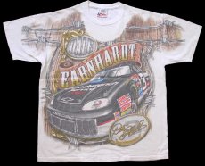 画像1: 90s USA製 NASCAR DALE EARNHARDT INTIMIDATOR オールオーバープリント コットンTシャツ アイボリー M (1)