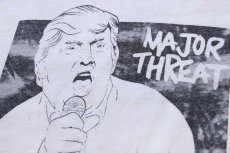 画像4: MAJOR THREAT SCREAMING ABOUT A WALL ドナルド トランプ イラスト コットンTシャツ 白 XL (4)