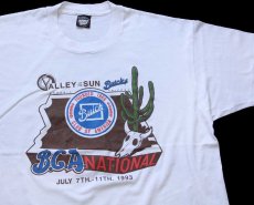 画像1: 90s USA製 Buick 90th ANNIVERSARY ARIZONA サボテン カウスカル 両面プリント Tシャツ 白 XL (1)