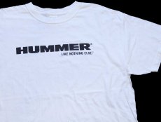 画像1: 00s HUMMER ハマー LIKE NOTHING ELSE. ロゴ コットンTシャツ 白 XL (1)