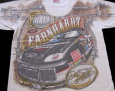 画像3: 90s USA製 NASCAR DALE EARNHARDT INTIMIDATOR オールオーバープリント コットンTシャツ アイボリー M (3)