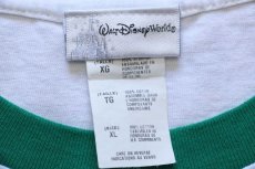 画像6: 00s Walt Disney World ディズニー ミッキー マウス クローバー コットン リンガーTシャツ 白×緑 XL (6)
