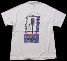 画像2: 90s USA製 Hanes Atlanta 1996 OLYMPICオリンピック ROWING CANOE&KAYAK コットンTシャツ 生成り L (2)