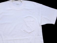 画像1: 70s TOWNCRAFT 無地 コットン ポケットTシャツ 白 M (1)