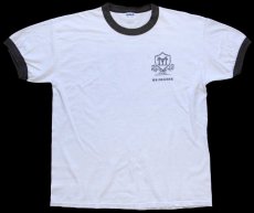 画像2: 00s TACO MAC BREWNIVERSITY 両面プリント コットン リンガーTシャツ 白×薄黒 L (2)