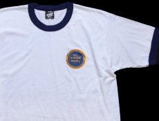 画像1: 90s USA製 U.S.BORDER PATROL リンガーTシャツ 白×紺 L (1)