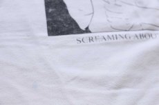 画像6: MAJOR THREAT SCREAMING ABOUT A WALL ドナルド トランプ イラスト コットンTシャツ 白 XL (6)