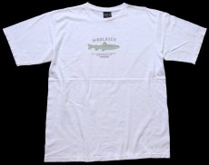 画像2: 00s USA製 WOOLRICH JOHN RICH&BROS ウールリッチ トラウト コットンTシャツ 白 M (2)