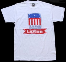 画像2: 90s USA製 THE STAR SPANGLED BANNER MONUMENT Lipton 星条旗 Tシャツ 白 M (2)