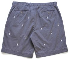 画像2: ポロ ラルフローレン STRETCH CLASSIC FIT ロゴ刺繍 総柄 ストレッチ コットン チノ ショートパンツ グレー 35★ショーツ (2)