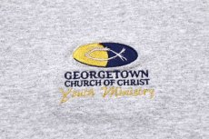 画像4: 00s GEORGETOWN CHURCH OF CHRIST Youth Ministry 刺繍 リンガーTシャツ 杢グレー×紺 XL (4)