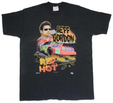 画像2: 00s メキシコ製 NASCAR JEFF GORDON DUPONT PEPSIペプシ ヘルメット 両面プリント コットンTシャツ 黒 XXL★特大 (2)