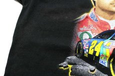 画像7: 00s メキシコ製 NASCAR JEFF GORDON DUPONT PEPSIペプシ ヘルメット 両面プリント コットンTシャツ 黒 XXL★特大 (7)